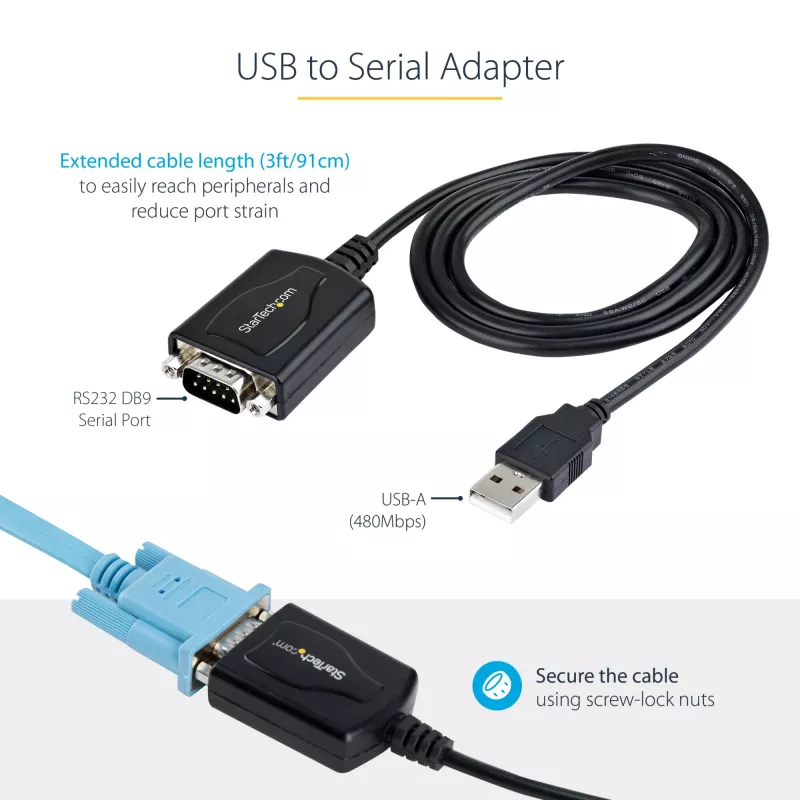 StarTech.com 2-portowa karta interfejsu szeregowego PCI Express, dwuportowa karta szeregowa PCIe na RS232 (DB9), 16C1050 UART, niskie/pełne wsporniki, retencja COM, dla Windows/Linux