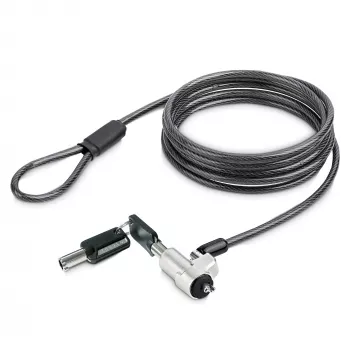 StarTech.com Kabel zabezpieczający do laptopa zgodny z Noble Wedge®; 1,8 m (6 stóp), zamek na klucz antykradzieżowy, linka zabezpieczająca do notebooków Dell XPS/Latitude/2-w-1, odporna na przecięcie, stalowa linka blokująca do laptopa