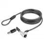 StarTech.com Kabel zabezpieczający do laptopa zgodny z Noble Wedge®; 1,8 m (6 stóp), zamek na klucz antykradzieżowy, linka zabezpieczająca do notebooków Dell XPS/Latitude/2-w-1, odporna na przecięcie, stalowa linka blokująca do laptopa