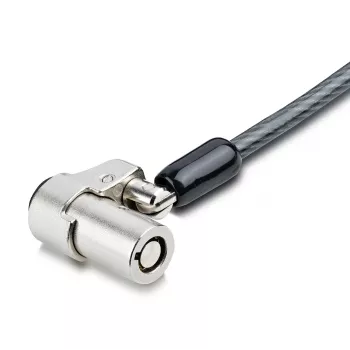 StarTech.com Kabel zabezpieczający do laptopa zgodny z Noble Wedge®; 1,8 m (6 stóp), zamek na klucz antykradzieżowy, linka zabezpieczająca do notebooków Dell XPS/Latitude/2-w-1, odporna na przecięcie, stalowa linka blokująca do laptopa
