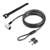 StarTech.com Kabel zabezpieczający do laptopa zgodny z Noble Wedge®; 1,8 m (6 stóp), zamek na klucz antykradzieżowy, linka zabezpieczająca do notebooków Dell XPS/Latitude/2-w-1, odporna na przecięcie, stalowa linka blokująca do laptopa