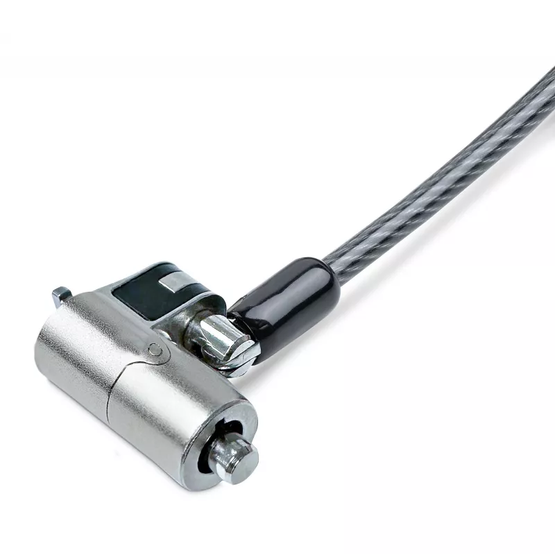 StarTech.com Nano Laptop kabel Lock, 6 stóp (2 m), antykradzieżowa blokada na klucz, kabel zabezpieczający do notebooków z gniazdem Nano, do EliteBook/LenovoX1/2-w-1, odporna na przecięcie, stalowa linka zabezpieczająca do laptopa
