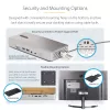StarTech.com Uniwersalna stacja dokująca USB4 i Thunderbolt 4, poczwórny wyświetlacz w systemie Windows, podwójny wyświetlacz w MacBooku, stacja dokująca HDMI DP z ładowaniem laptopa 98 W