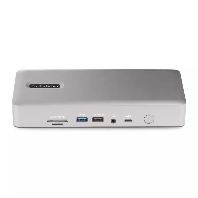 StarTech.com Uniwersalna stacja dokująca USB4 i Thunderbolt 4, poczwórny wyświetlacz w systemie Windows, podwójny wyświetlacz w MacBooku, stacja dokująca HDMI DP z ładowaniem laptopa 98 W