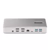 StarTech.com Uniwersalna stacja dokująca USB4 i Thunderbolt 4, poczwórny wyświetlacz w systemie Windows, podwójny wyświetlacz w MacBooku, stacja dokująca HDMI DP z ładowaniem laptopa 98 W
