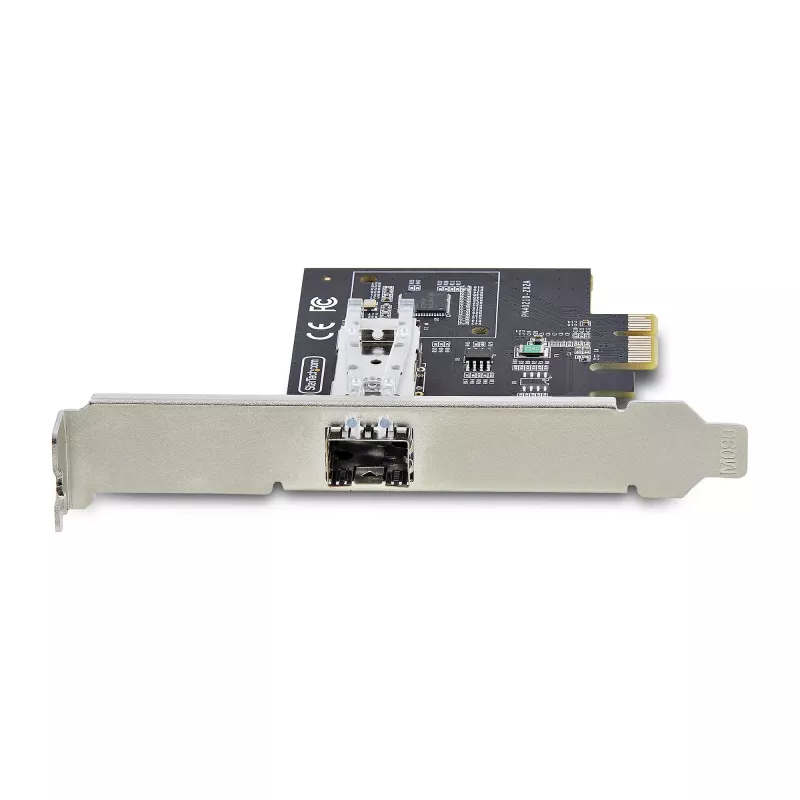 StarTech.com 1-portowa sieciowa karta SFP GbE, PCIe 2.1 x1, Intel I210-IS, kontroler 1GbE, 1000BASE miedź/światłowód, jednoportowa gigabitowa karta sieciowa Ethernet NIC, płyty montażowe desktop/serwer - kompatybilna z Windows i Linux