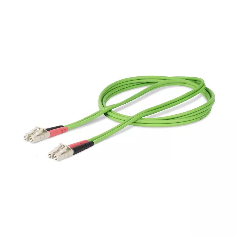 StarTech.com 2m (6.6ft) LC do LC (UPC) OM5 wielomodowy kabel światłowodowy, dupleks LOMMF 50/125µm typu zipcord, VCSEL, 40G/100G, kabel połączeniowy światłowodowy LSZH