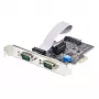 StarTech.com 2-portowa karta szeregowa PCIe, dwuportowa karta szeregowa PCI Express na RS232/RS422/RS485 (DB9), w zestawie niskoprofilowe wsporniki, 16C1050 UART, Windows/Linux, zgodność z TAA - ochrona ESD poziomu 4