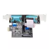 StarTech.com 2-portowa karta szeregowa PCIe, dwuportowa karta szeregowa PCI Express na RS232/RS422/RS485 (DB9), w zestawie niskoprofilowe wsporniki, 16C1050 UART, Windows/Linux, zgodność z TAA - ochrona ESD poziomu 4