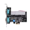 StarTech.com 2-portowa karta szeregowa PCIe, dwuportowa karta szeregowa PCI Express na RS232/RS422/RS485 (DB9), w zestawie niskoprofilowe wsporniki, 16C1050 UART, Windows/Linux, zgodność z TAA - ochrona ESD poziomu 4