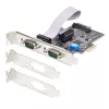 StarTech.com 2-portowa karta szeregowa PCIe, dwuportowa karta szeregowa PCI Express na RS232/RS422/RS485 (DB9), w zestawie niskoprofilowe wsporniki, 16C1050 UART, Windows/Linux, zgodność z TAA - ochrona ESD poziomu 4