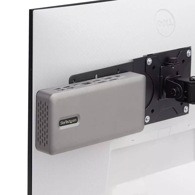 StarTech.com Uchwyt VESA do NUC/Thin Clientów lub Stacji Dokujących do Laptopów, Kompatybilna Płyta Rozszerzenia VESA 75x75/100x100 do Mini PC
