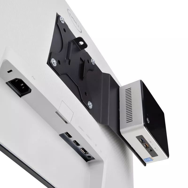 StarTech.com Uchwyt VESA do NUC/Thin Clientów lub Stacji Dokujących do Laptopów, Kompatybilna Płyta Rozszerzenia VESA 75x75/100x100 do Mini PC