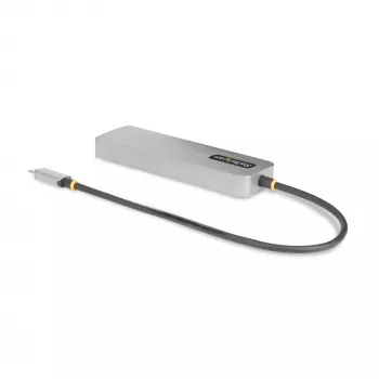 StarTech.com 3-portowy hub USB-C z Ethernetem 2,5 Gb/s i portem przelotowego zasilania 100 W Power Delivery, USB 3.2 10 Gb/s, 2x USB-A/1x USB-C, przenośny adapter USB typu C