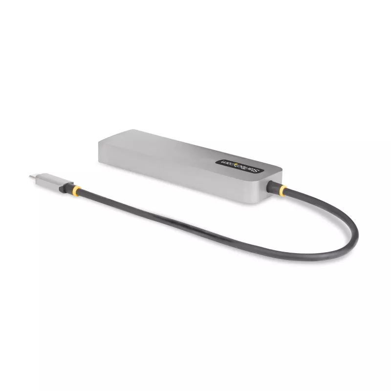 StarTech.com 3-portowy hub USB-C z Ethernetem 2,5 Gb/s i portem przelotowego zasilania 100 W Power Delivery, USB 3.2 10 Gb/s, 2x USB-A/1x USB-C, przenośny adapter USB typu C