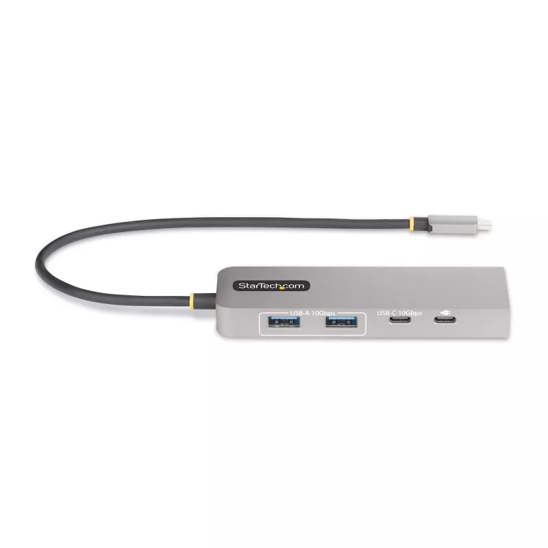 StarTech.com 3-portowy hub USB-C z Ethernetem 2,5 Gb/s i portem przelotowego zasilania 100 W Power Delivery, USB 3.2 10 Gb/s, 2x USB-A/1x USB-C, przenośny adapter USB typu C