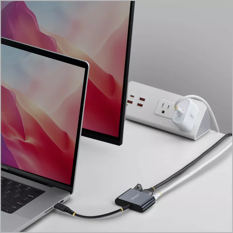 StarTech.com Adapter wieloportowy USB-C do HDMI z ładowaniem PD 140 W, HDMI 4K 60 Hz, koncentrator USB 5 Gb/s, mini stacja dokująca do MacBook / Dell / Thinkpad / HP / iPad / tabletów