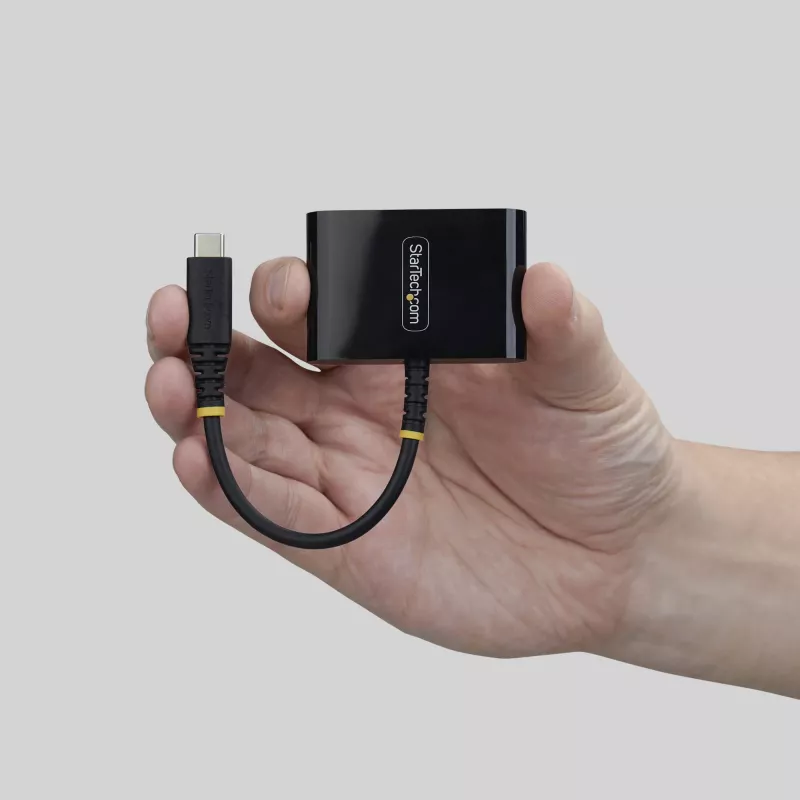 StarTech.com Adapter wieloportowy USB-C do HDMI z ładowaniem PD 140 W, HDMI 4K 60 Hz, koncentrator USB 5 Gb/s, mini stacja dokująca do MacBook / Dell / Thinkpad / HP / iPad / tabletów