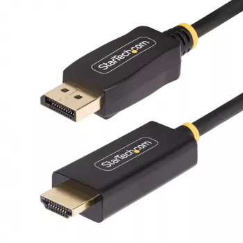 adapter kablowya StarTech.com DisplayPort na HDMI, 2 m, 4K 60 Hz, HDR, DP na HDMI 2.0b, aktywny konwerter wideo, DisplayPort do monitora HDMI