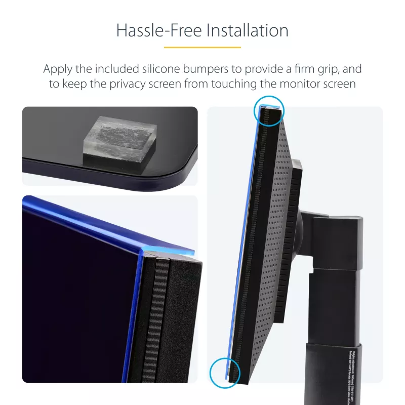 StarTech.com 24-calowy 16:9 filtr prywatyzujący do monitora komputerowego, wiszący filtr akrylowy, szybka instalacja, osłona bezpieczeństwa, ochraniacz ekranu monitora, kąt widzenia +/- 30°, połysk