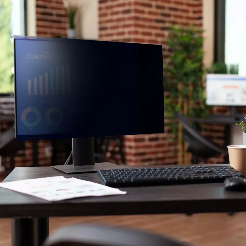 StarTech.com 24-calowa osłona prywatyzująca do monitora komputerowego 16:10, wiszący filtr akrylowy, szybka instalacja osłony bezpieczeństwa, ochraniacz ekranu monitora, kąt widzenia +/- 30°, błyszcząca