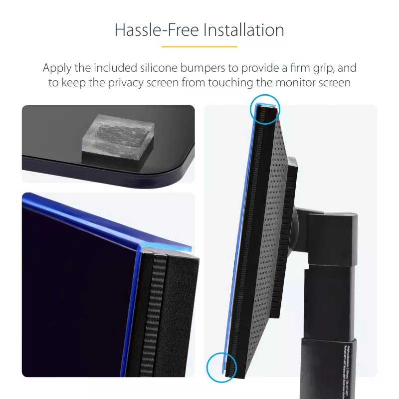 StarTech.com 27-calowy 16:9 filtr prywatyzacyjny do monitora komputerowego, wiszący filtr akrylowy, szybka instalacja osłony zabezpieczającej, ochrona ekranu monitora, kąt widzenia +/- 30 st., błyszczący