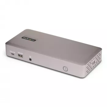 StarTech.com Stacja dokująca USB4 z potrójnym monitorem, 4K 60Hz HDMI lub DisplayPort, ładowanie laptopa 100 W, 2,5 GbE, wielomonitorowa stacja dokująca USB-C, bezsterownikowa