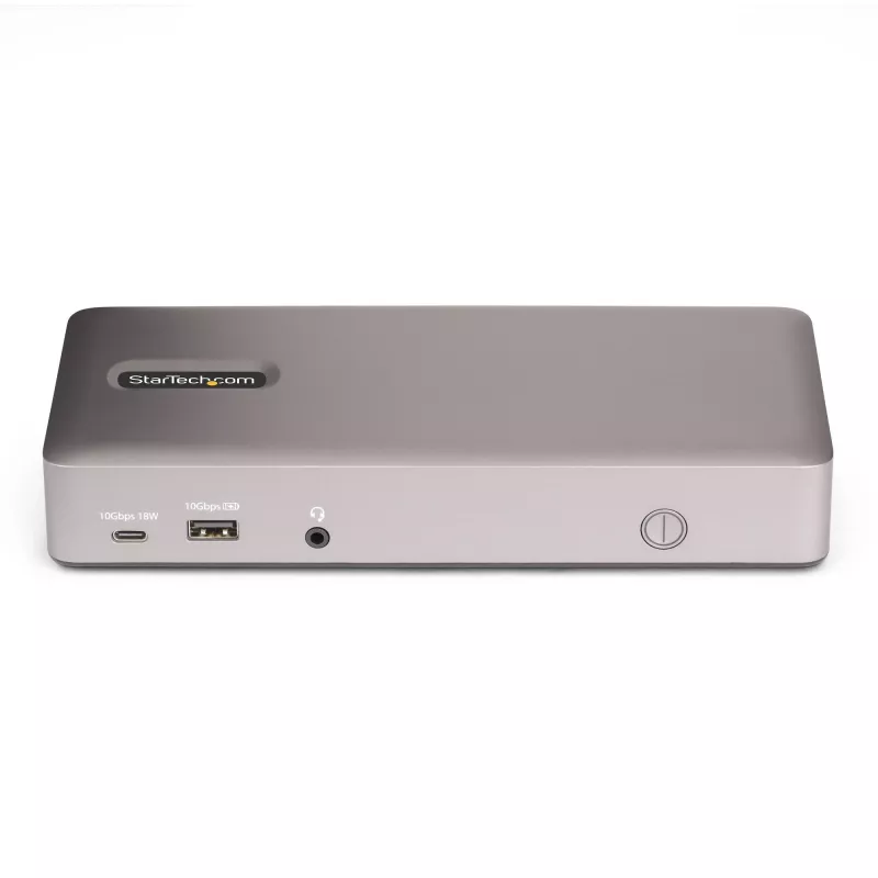StarTech.com Stacja dokująca USB4 z potrójnym monitorem, 4K 60Hz HDMI lub DisplayPort, ładowanie laptopa 100 W, 2,5 GbE, wielomonitorowa stacja dokująca USB-C, bezsterownikowa