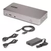 StarTech.com Stacja dokująca USB4 z potrójnym monitorem, 4K 60Hz HDMI lub DisplayPort, ładowanie laptopa 100 W, 2,5 GbE, wielomonitorowa stacja dokująca USB-C, bezsterownikowa