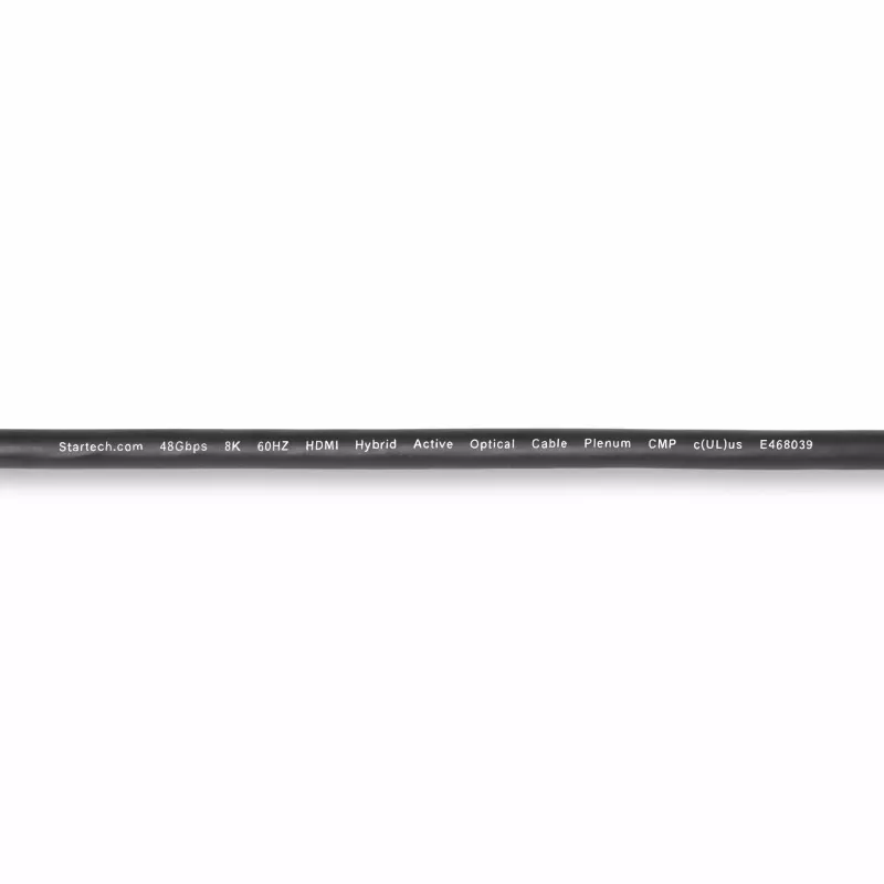 StarTech.com 30ft (9.1m) HDMI 2.1 Hybrydowy aktywny kabel optyczny (AOC), CMP, klasy Plenum, 8K Ultra High Speed HDMI 2.1/2.0 kabel światłowodowy, 48Gbps, 8K 60Hz/4K 120Hz, HDR10+/FRL/TMDS/eARC