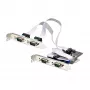 Karta PCIe z 4 portami szeregowymi StarTech.com, karta szeregowa PCI Express na RS232/RS422/RS485 (DB9) z czterema portami, w zestawie niskoprofilowy wspornik, UART 16C1050, Windows/Linux, zgodność z TAA – ochrona ESD poziomu 4