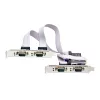 Karta PCIe z 4 portami szeregowymi StarTech.com, karta szeregowa PCI Express na RS232/RS422/RS485 (DB9) z czterema portami, w zestawie niskoprofilowy wspornik, UART 16C1050, Windows/Linux, zgodność z TAA – ochrona ESD poziomu 4