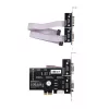 Karta PCIe z 4 portami szeregowymi StarTech.com, karta szeregowa PCI Express na RS232/RS422/RS485 (DB9) z czterema portami, w zestawie niskoprofilowy wspornik, UART 16C1050, Windows/Linux, zgodność z TAA – ochrona ESD poziomu 4