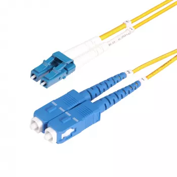 StarTech.com 20m (65,6 stopy) kabel światłowodowy duplex jednomodowy OS2 LC do SC (UPC), 9/125µm, 100G, niewrażliwy na zginanie, niskie tłumienie wtrąceniowe – zworka światłowodowa LSZH