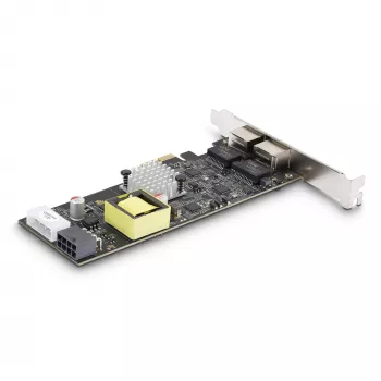 StarTech.com 2-portowa karta sieciowa 2,5Gbps NBASE-T PoE, dwuportowa Intel I225-V, 802.3af/at PoE+ Multi-Gigabit NIC, serwerowa karta sieciowa PCI Express, zasilana LP4/8-pin przez PCIe