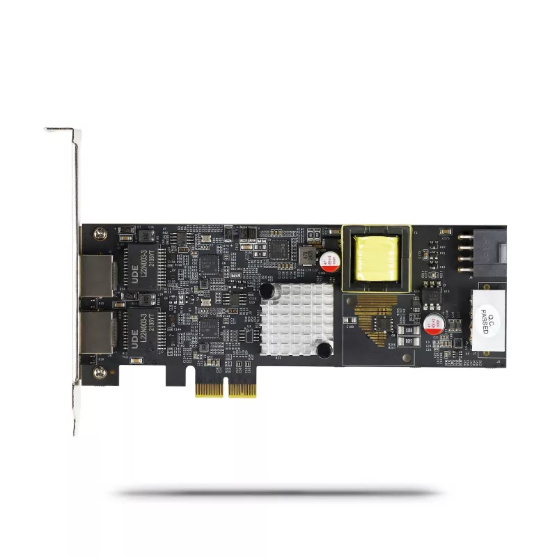 StarTech.com 2-portowa karta sieciowa 2,5Gbps NBASE-T PoE, dwuportowa Intel I225-V, 802.3af/at PoE+ Multi-Gigabit NIC, serwerowa karta sieciowa PCI Express, zasilana LP4/8-pin przez PCIe