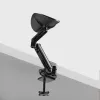 StarTech.com Regulowany podłokietnik do biurka, Ergonomiczne podparcie ramienia/łokcia, obrót 360°, montaż zaciskowy/bez wiercenia, czarny