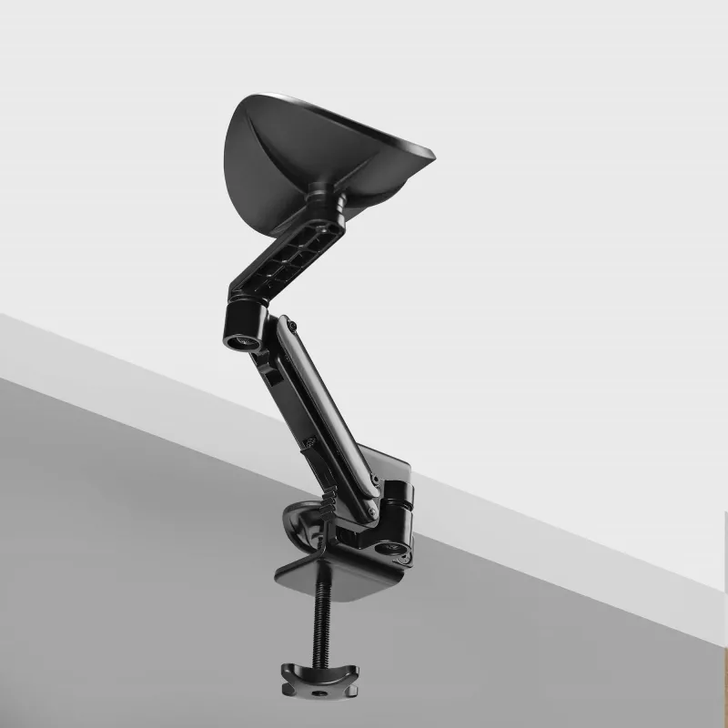 StarTech.com Regulowany podłokietnik do biurka, Ergonomiczne podparcie ramienia/łokcia, obrót 360°, montaż zaciskowy/bez wiercenia, czarny