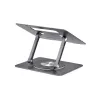 StarTech.com Obrotowa podstawka pod laptopa, 360°, ergonomiczny podnośnik biurkowy do komputera, podwyższona półka z regulowanym pochyleniem, maks. 5 kg, aluminiowa konstrukcja, przenośna