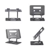 StarTech.com Obrotowa podstawka pod laptopa, 360°, ergonomiczny podnośnik biurkowy do komputera, podwyższona półka z regulowanym pochyleniem, maks. 5 kg, aluminiowa konstrukcja, przenośna