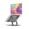StarTech.com Obrotowa podstawka pod laptopa, 360°, ergonomiczny podnośnik biurkowy do komputera, podwyższona półka z regulowanym pochyleniem, maks. 5 kg, aluminiowa konstrukcja, przenośna