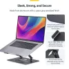 StarTech.com Obrotowa podstawka pod laptopa, 360°, ergonomiczny podnośnik biurkowy do komputera, podwyższona półka z regulowanym pochyleniem, maks. 5 kg, aluminiowa konstrukcja, przenośna
