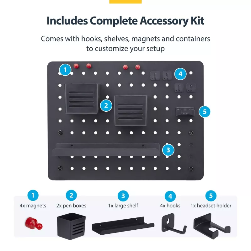 StarTech.com 1612B-DESK-PEGBOARD zestaw organizerów biurkowych 1 szt.
