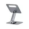 StarTech.com Teleskopowa podstawka pod laptopa, obrotowa podstawa 360°, obrotowy podnośnik komputerowy na biurko, regulowana wysokość i kąt nachylenia, maks. 5 kg, aluminiowa konstrukcja, przenośna konstrukcja