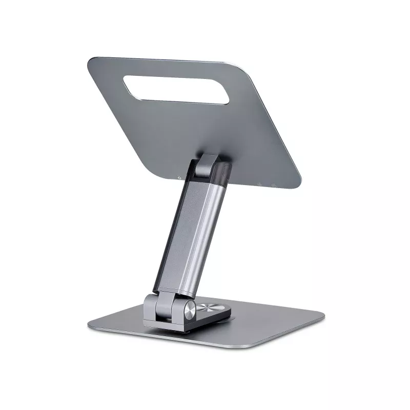StarTech.com Teleskopowa podstawka pod laptopa, obrotowa podstawa 360°, obrotowy podnośnik komputerowy na biurko, regulowana wysokość i kąt nachylenia, maks. 5 kg, aluminiowa konstrukcja, przenośna konstrukcja