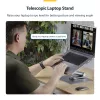 StarTech.com Teleskopowa podstawka pod laptopa, obrotowa podstawa 360°, obrotowy podnośnik komputerowy na biurko, regulowana wysokość i kąt nachylenia, maks. 5 kg, aluminiowa konstrukcja, przenośna konstrukcja
