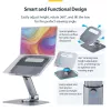 StarTech.com Teleskopowa podstawka pod laptopa, obrotowa podstawa 360°, obrotowy podnośnik komputerowy na biurko, regulowana wysokość i kąt nachylenia, maks. 5 kg, aluminiowa konstrukcja, przenośna konstrukcja