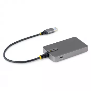 StarTech.com 4-portowy hub USB-A, 5 Gb/s, zasilany z magistrali, USB-A do 4x USB-A z pomocniczym wejściem zasilania USB-C, kabel hosta 1 ft/30 cm, przenośny hub USB do komputerów stacjonarnych/laptopów