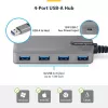 StarTech.com 4-portowy hub USB-A, 5 Gb/s, zasilany z magistrali, USB-A do 4x USB-A z pomocniczym wejściem zasilania USB-C, kabel hosta 1 ft/30 cm, przenośny hub USB do komputerów stacjonarnych/laptopów