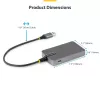 StarTech.com 4-portowy hub USB-A, 5 Gb/s, zasilany z magistrali, USB-A do 4x USB-A z pomocniczym wejściem zasilania USB-C, kabel hosta 1 ft/30 cm, przenośny hub USB do komputerów stacjonarnych/laptopów